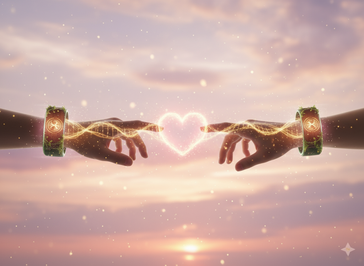 Two children connected through LUMEN technology, building unity and empathy